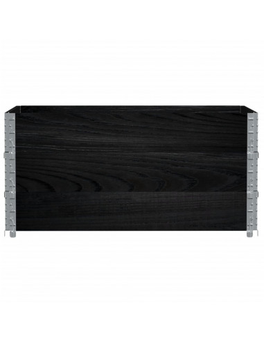 Fioriera da Giardino Nera 120x80 cm Legno Massello di Pino