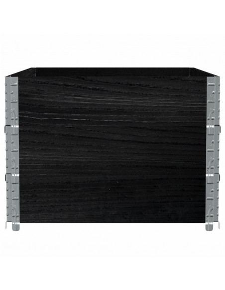 Fioriera da Giardino Nera 120x80 cm Legno Massello di Pino