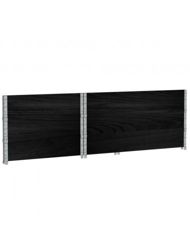 Fioriera da Giardino Nera 120x80 cm Legno Massello di Pino