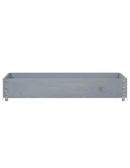 Fioriera da Giardino Grigia 120x80 cm Legno Massello di Pino