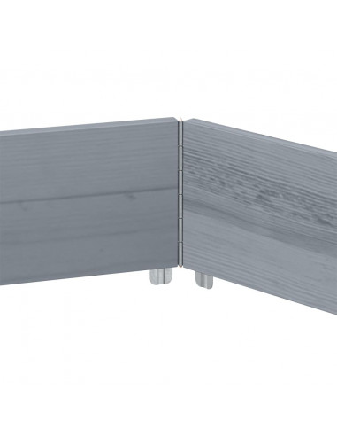 Fioriera Rialzata Esagonale Grigia 160x160cm Legno di Pino