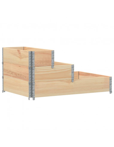 Fioriera Rialzata 3 Livelli 120x80 cm Legno Massello di Pino