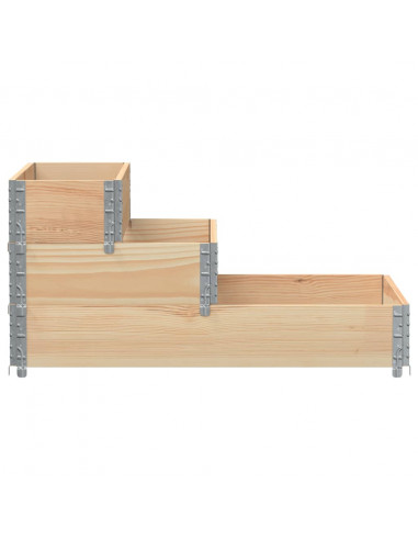Fioriera Rialzata 3 Livelli 120x80 cm Legno Massello di Pino