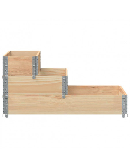 Fioriera Rialzata 3 Livelli 120x80 cm Legno Massello di Pino