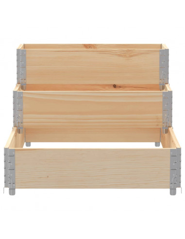 Fioriera Rialzata 3 Livelli 120x80 cm Legno Massello di Pino