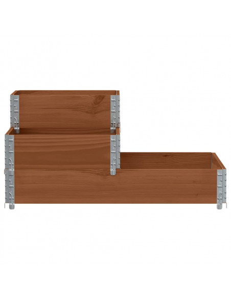Fioriera Rialzata a 3 Livelli Marrone 120x80 cm Legno di Pino