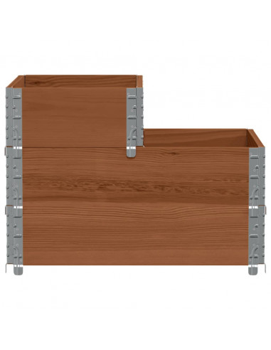 Fioriera Rialzata a 3 Livelli Marrone 120x80 cm Legno di Pino