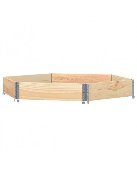 Fioriera Rialzata Esagonale 160x160cm Legno Massello di Pino