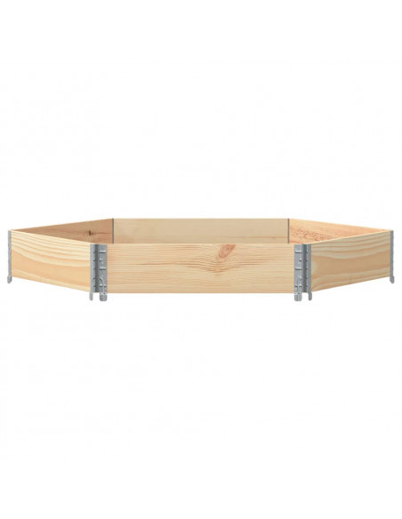 Fioriera Rialzata Esagonale 160x160cm Legno Massello di Pino