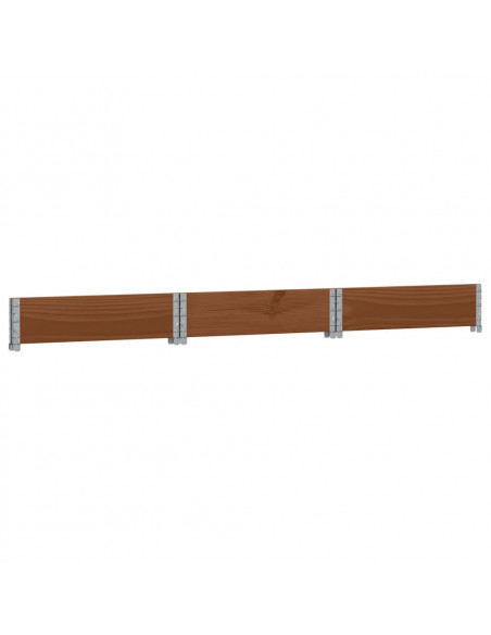 Fioriera Rialzata Esagonale Marrone 160x160 cm Legno di Pino