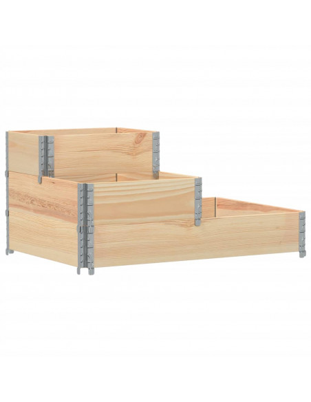 Fioriera Rialzata 3 Livelli 120x80 cm Legno Massello di Pino