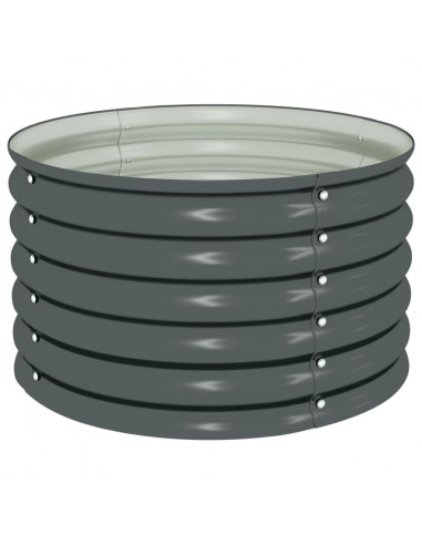 Letto Rialzato Giardino 80x80x44 cm in Acciaio Zincato Grigio