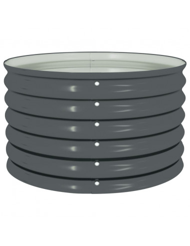 Letto Rialzato Giardino 80x80x44 cm in Acciaio Zincato Grigio