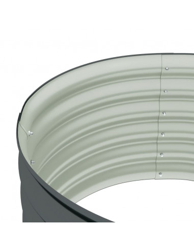 Letto Rialzato Giardino 80x80x44 cm in Acciaio Zincato Grigio