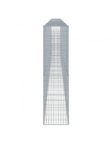 Cesto Gabbione con Copertura 1000x50x200 cm Ferro Zincato