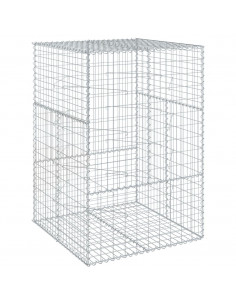 Cesto Gabbione con Copertura 100x100x150 cm in Ferro Zincato 2