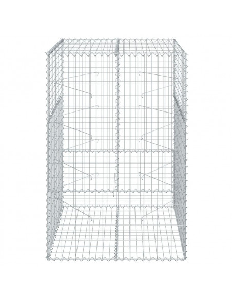 Cesto Gabbione con Copertura 100x100x150 cm in Ferro Zincato