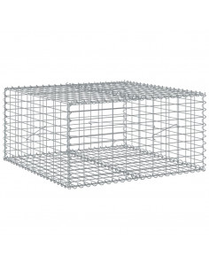 Cesto Gabbione con Copertura 100x100x50 cm Ferro Zincato 2