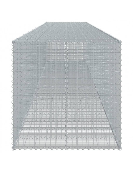 Cesto Gabbione con Copertura 1050x100x100 cm in Ferro Zincato