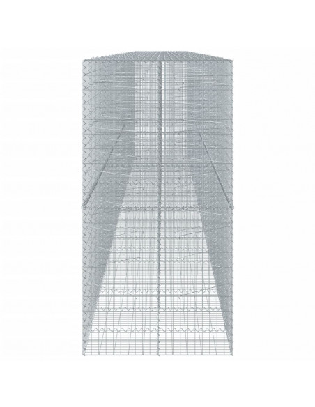 Cesto Gabbione con Copertura 1050x100x200 cm in Ferro Zincato