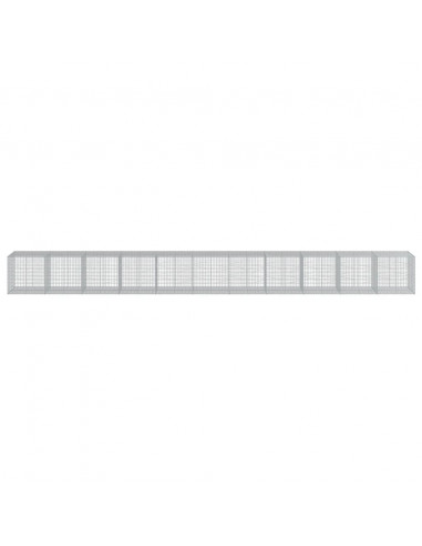 Cesto Gabbione con Copertura 1100x100x100 cm in Ferro Zincato