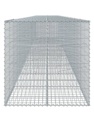 Cesto Gabbione con Copertura 1100x100x100 cm in Ferro Zincato