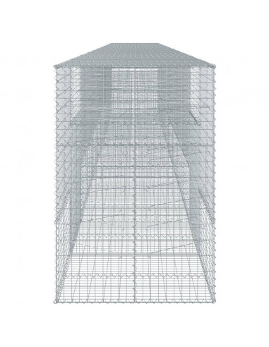 Cesto Gabbione con Copertura 1100x100x150 cm in Ferro Zincato