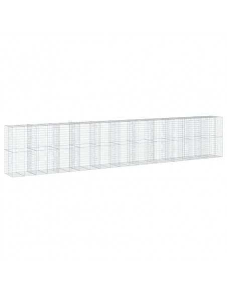 Cesto Gabbione con Copertura 1100x100x200 cm in Ferro Zincato