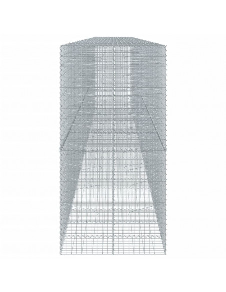 Cesto Gabbione con Copertura 1100x100x200 cm in Ferro Zincato