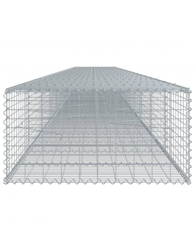 Cesto Gabbione con Copertura 1100x100x50 cm in Ferro Zincato