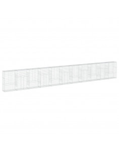 Cesto Gabbione con Copertura 1100x50x150 cm in Ferro Zincato 2