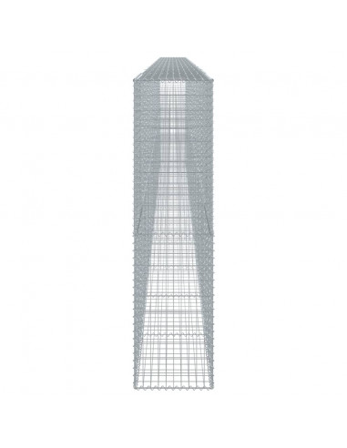 Cesto Gabbione con Copertura 1100x50x200 cm Ferro Zincato