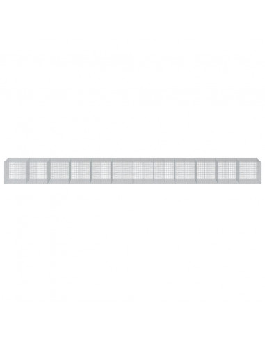 Cesto Gabbione con Copertura 1200x100x100 cm in Ferro Zincato