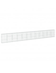 Cesto Gabbione con Copertura 1200x50x150 cm in Ferro Zincato 2