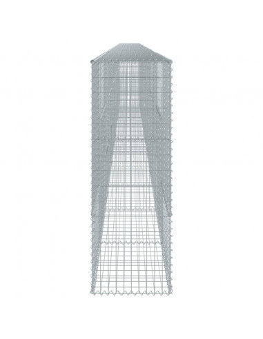 Cesto Gabbione con Copertura 1200x50x150 cm in Ferro Zincato