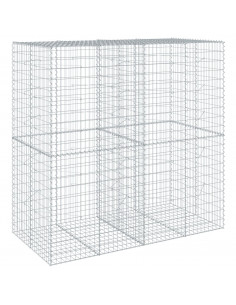 Cesto Gabbione con Copertura 200x100x200 cm in Ferro Zincato 2