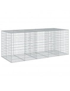 Cesto Gabbione con Copertura 250x100x100 cm in Ferro Zincato 2