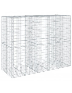 Cesto Gabbione con Copertura 250x100x200 cm in Ferro Zincato 2