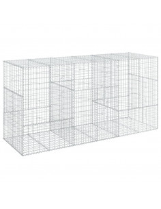 Cesto Gabbione con Copertura 300x100x150 cm in Ferro Zincato 2
