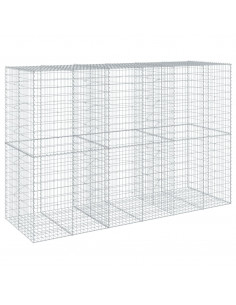 Cesto Gabbione con Copertura 300x100x200 cm in Ferro Zincato 2