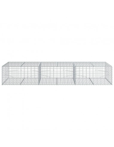 Cesto Gabbione con Copertura 300x100x50 cm in Ferro Zincato