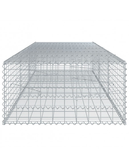 Cesto Gabbione con Copertura 300x100x50 cm in Ferro Zincato