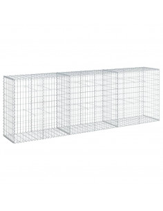 Cesto Gabbione con Copertura 300x50x100 cm in Ferro Zincato 2