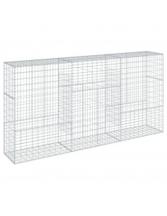 Cesto Gabbione con Copertura 300x50x150 cm in Ferro Zincato 2