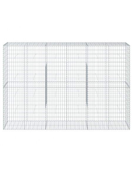 Cesto Gabbione con Copertura 300x50x200 cm in Ferro Zincato