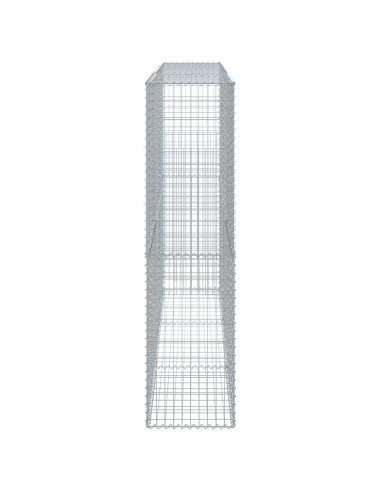 Cesto Gabbione con Copertura 300x50x200 cm in Ferro Zincato