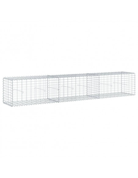 Cesto Gabbione con Copertura 300x50x50 cm Ferro Zincato