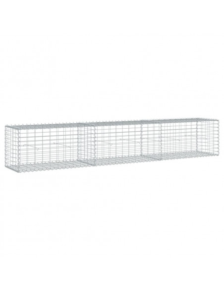 Cesto Gabbione con Copertura 300x50x50 cm Ferro Zincato