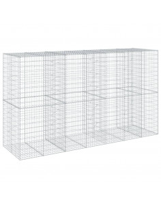 Cesto Gabbione con Copertura 350x100x200 cm in Ferro Zincato 2