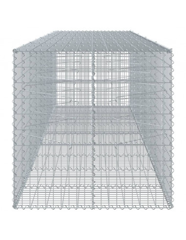Cesto Gabbione con Copertura 450x100x100 cm in Ferro Zincato